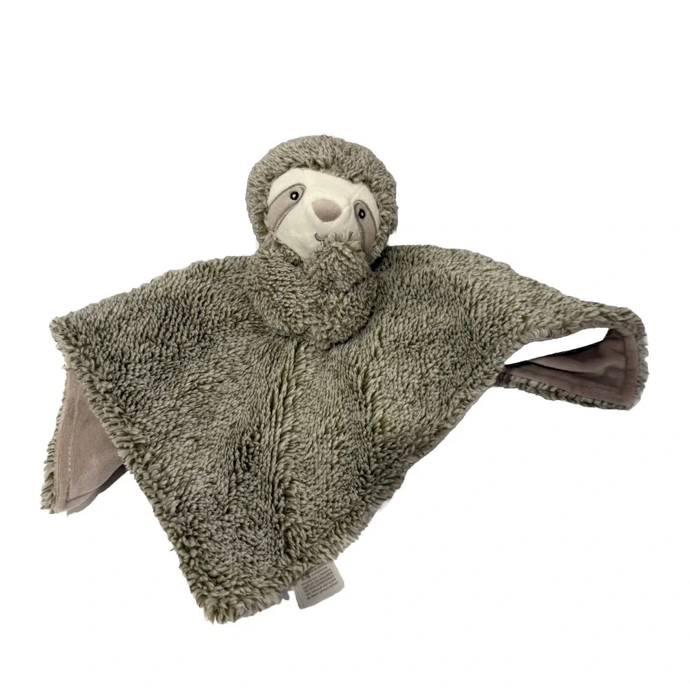 Carters Sloth Baby Boy Brown Lovey Plush Security Blanket Animal Sleep Companion